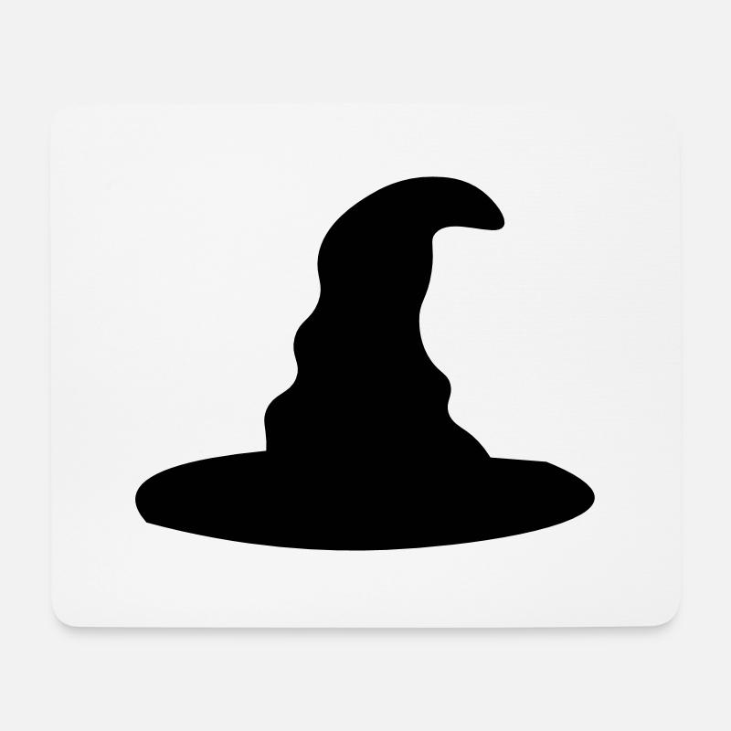 Chapeau de sorcière - chapeau de sorcière - sorcière - Halloween - Tapis de souris (format paysage) - blanc