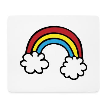 Rainbow two clouds - Mouse Pad (horizontal) - white - Front
