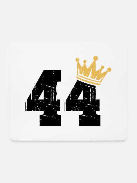 44 Krone 44. Geburtstag 44 Jahre - Mousepad (Querformat) - Weiß