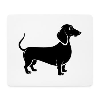 Dackel - Mousepad (Querformat) - Weiß - Vorne