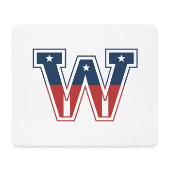 Brief W USA - Mousepad (Querformat) - Weiß - Vorne