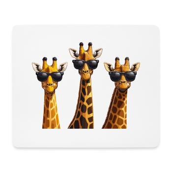 Lustige Giraffen gezeichnete Giraffe Geschenk - Mousepad (Querformat) - Weiß - Vorne