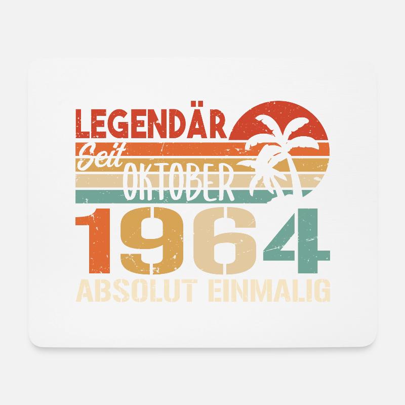 Legenden werden im Oktober 1964 geboren - 1964 - Mousepad (Querformat) - Weiß