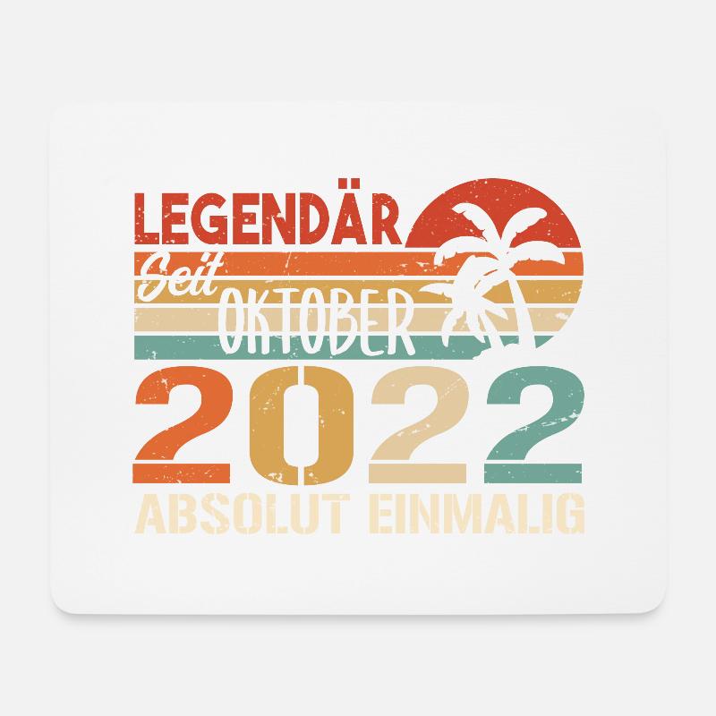 Legenden werden im Oktober 2022 geboren - 2022 - Mousepad (Querformat) - Weiß