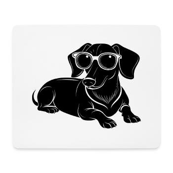 Dachshund Weiner Hunde-Lege-Sonnenbrille - Mousepad (Querformat) - Weiß - Vorne
