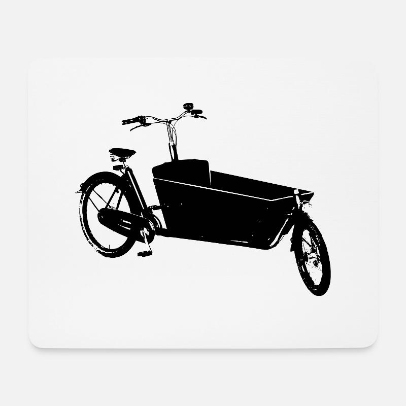 Lastenrad - Mousepad (Querformat) - Weiß