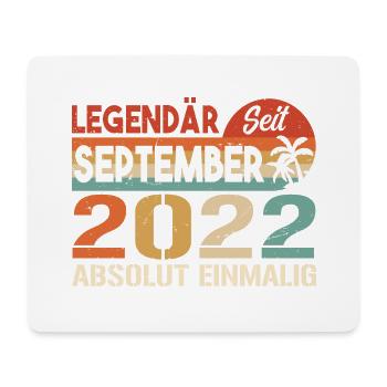 2022 September Vintage Geburtstagsgeschenk 2022 - Mousepad (Querformat) - Weiß - Vorne