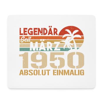 Légendaire depuis mars 1950 - absolument unique - Tapis de souris (format paysage) - blanc - Devant