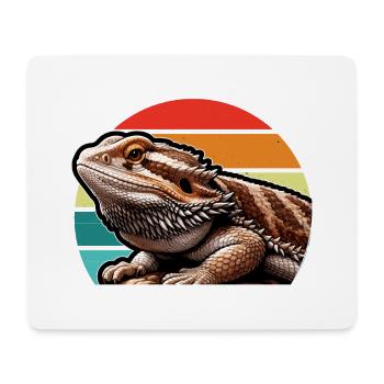 Bearded Dragon Lizard - Mouse Pad (horizontal) - white - Front