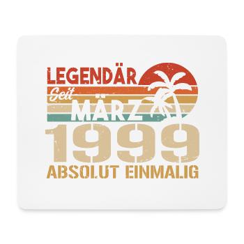 Légendaire depuis mars 1999 - absolument unique - Tapis de souris (format paysage) - blanc - Devant