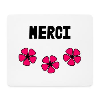 MERCI. MAÎTRESSE. MAÎTRE. MERCI MAÎTRESSE - Tapis de souris (format paysage) - blanc - Devant
