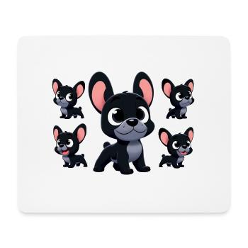 French Bulldog 3 - Mouse Pad (horizontal) - white - Front