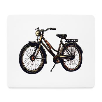 Silhouette de vélo vintage - Tapis de souris (format paysage) - blanc - Devant