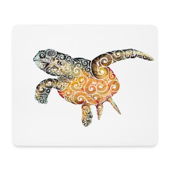 Swirly Wasserschildkröte - Mousepad (Querformat) - Weiß - Vorne