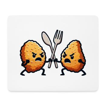 Chicken Nuggets Funny Nuggets Image - Mouse Pad (horizontal) - white - Front