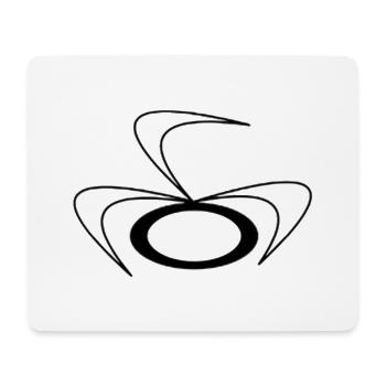 Vortex noir - Tapis de souris (format paysage) - blanc - Devant