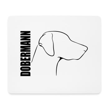 DOBERMANN PROFIL WILSIGNS Hunde Hund Geschenkidee - Mousepad (Querformat) - Weiß - Vorne