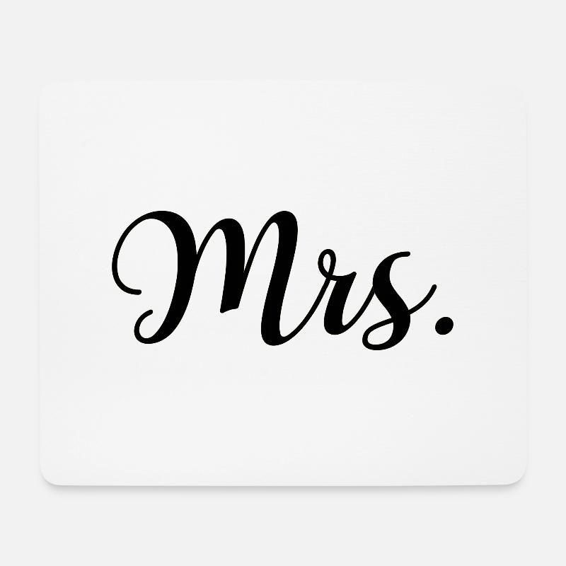 Mr. & Mrs. Just Married Hochzeit Braut Design - Mousepad (Querformat) - Weiß