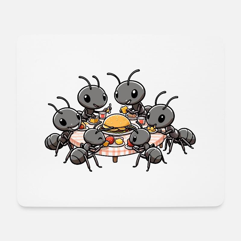 Ameisen Picknick - Mousepad (Querformat) - Weiß