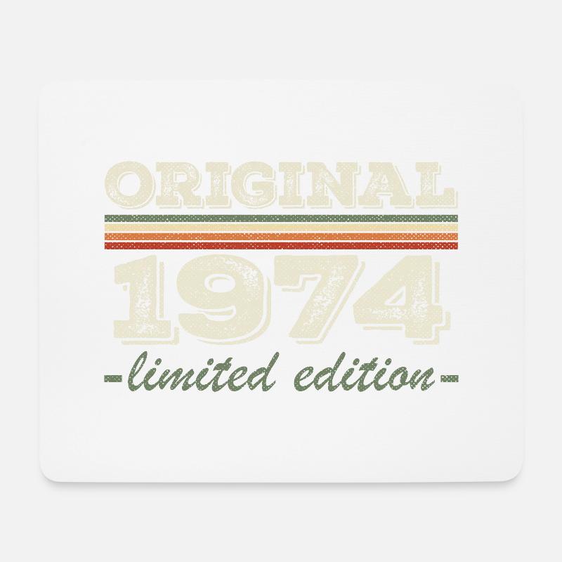 Legende seit 1974 Geboren 1974 Geburtstag 1974 - Mousepad (Querformat) - Weiß
