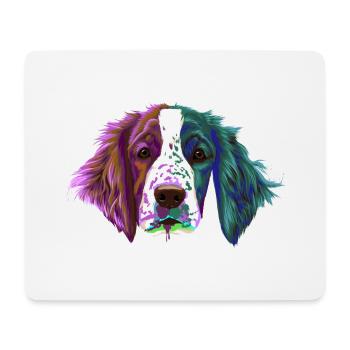 Splash Welsh Springer Spaniel Dog - Mouse Pad (horizontal) - white - Front