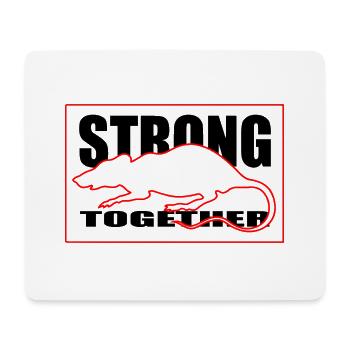 Unity Rongeur Silhouette T-shirt graphique rouge et noir - Tapis de souris (format paysage) - blanc - Devant