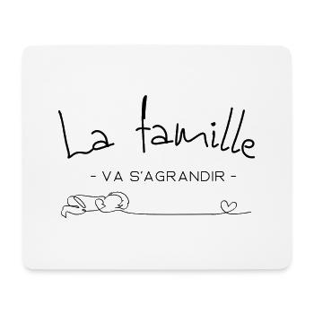La famille va s'agrandir - Tapis de souris (format paysage) - blanc - Devant