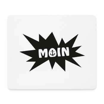 Moin mit Anker Sylt Nordsee Hamburg Bremen - Mousepad (Querformat) - Weiß - Vorne