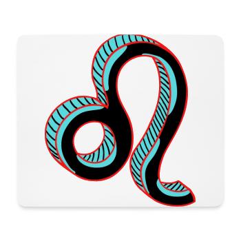Leo zodiac sign design - Mouse Pad (horizontal) - white - Front