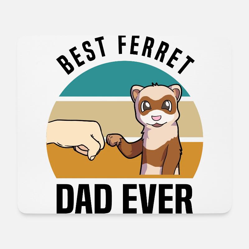 Frettchen - Mousepad (Querformat) - Weiß