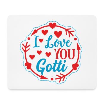 Liebe dich Gotti Taufpatin Schweiz Patentante - Mousepad (Querformat) - Weiß - Vorne