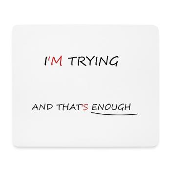 Minimalist mental health design - Mouse Pad (horizontal) - white - Front