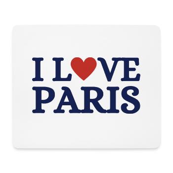 I Love Paris - J’aime Paris - Tapis de souris (format paysage) - blanc - Devant