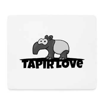 Tapir Love Love cantonais tapir cadeau décontracté - Tapis de souris (format paysage) - blanc - Devant