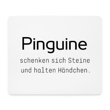 Science Snack: Pinguine schenken sich Steine - Mousepad (Querformat) - Weiß - Vorne