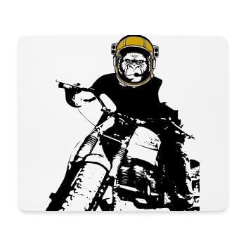 Affe Gorilla auf Motorrad Design - Mousepad (Querformat) - Weiß - Vorne