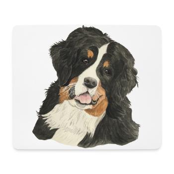 Bernese Mountain Dog - Mouse Pad (horizontal) - white - Front