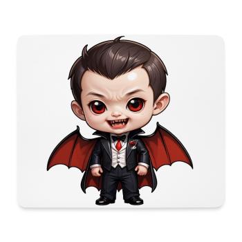 Halloween - Cute Vampire Boy - Mouse Pad (horizontal) - white - Front