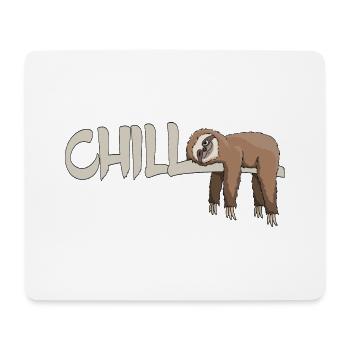 Chill Your life is lazy Faultier hip gift - Mouse Pad (horizontal) - white - Front