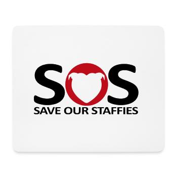 Sos staffies - 131 - Mouse Pad (horizontal) - white - Front