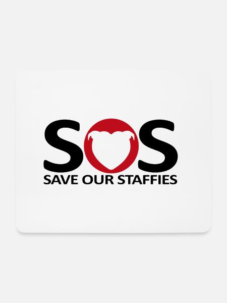 Sos staffies - 131 - Mouse Pad (horizontal) - white