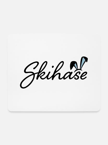 SKIHASE - Mousepad (Querformat) - Weiß