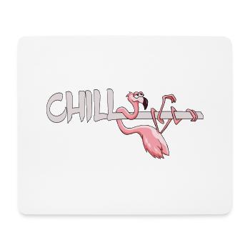 Flamingo Chill traîner relax cadeau cool - Tapis de souris (format paysage) - blanc - Devant