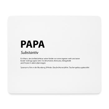 Mot définition papa cadeau idée - Tapis de souris (format paysage) - blanc - Devant