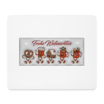 Weihnacht 3D 1 - Mousepad (Querformat) - Weiß - Vorne