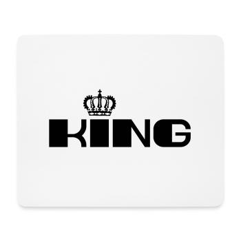 King Crown Partner Look Male Man - Mouse Pad (horizontal) - white - Front