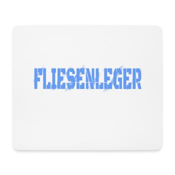 Fliesenleger Design - Mousepad (Querformat) - Weiß - Vorne