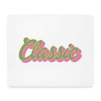 Classic Schriftzug | Farben änderbar - Mousepad (Querformat) - Weiß - Vorne