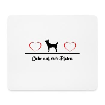 Hundemotiv für Damen - Liebe auf vier Pfoten - Mousepad (Querformat) - Weiß - Vorne