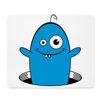 WILLY der freundliche Wurm 1 - Mousepad (Querformat) - Weiß - Vorne